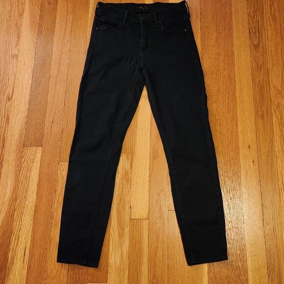 Mother Looker Crop Skinny Stretch Jean in "Tongue Tied" Dark Wash, Midrise Sz 26 - Picture 2 of 12